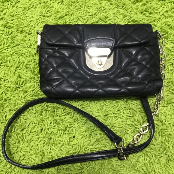 Calvin Klein Handbags - Calvin Klein Pochette Black Quilted Crossbody Bag